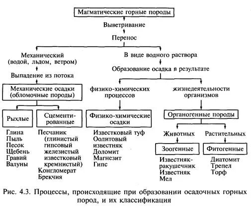 Горные породы таблица 7 класс