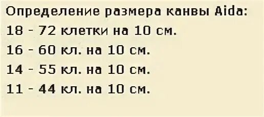 18 насколько. Канва как определить размер клеток.