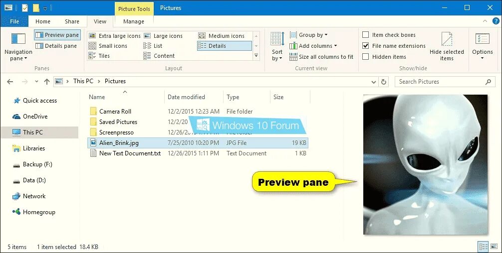 Preview pane. Preview pane Windows 10. File Preview. "Bartender file Preview pane". Show or hide