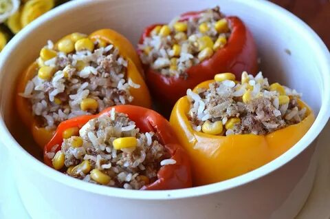 Сколько калорий перец фаршированный мясом и рисом