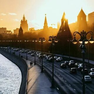 Красивая москва утро