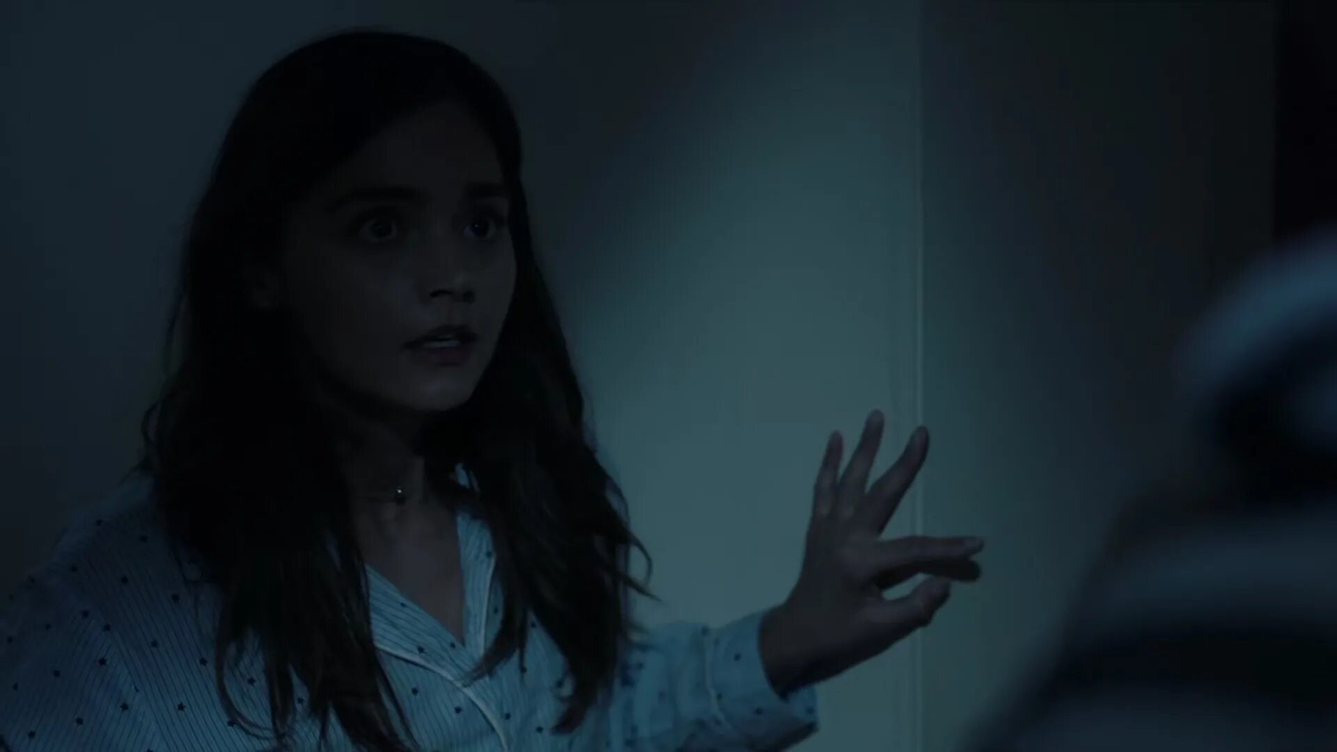 Jenna Coleman hands behind your back.