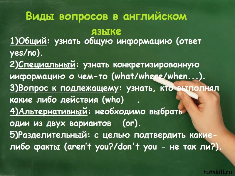 Составить 5 специальных вопросов. Английский язык. Типы вопросов. 5 Видов вопросов в англ языке. Пять форм вопросов в английском. 5ттпов вопросов в английском.