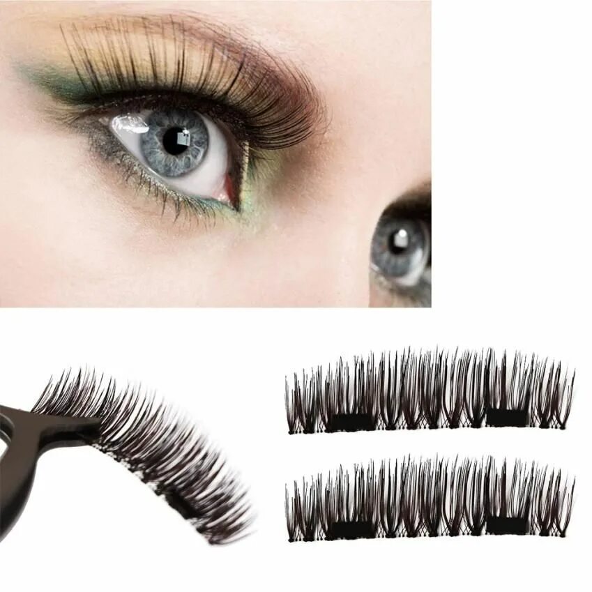 Как снять магнитные ресницы Ultra thin 0.2mm Magnetic Eye Lashes 3D Reusable False Magnet Eyelashes 020-in M
