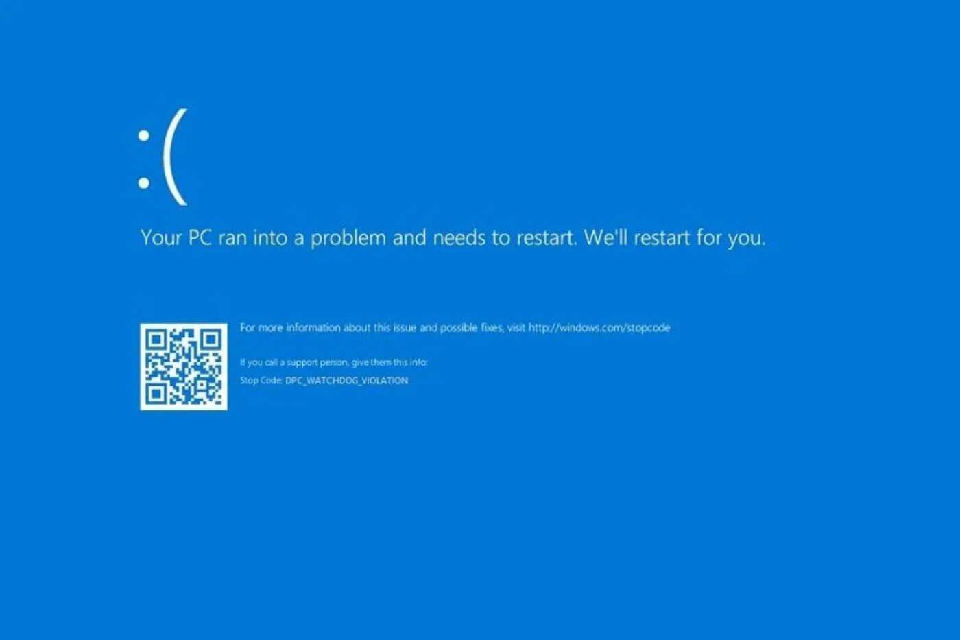 Ошибка dpc watchdog violation windows 10. Ошибка dpc watchdog violation windows 10