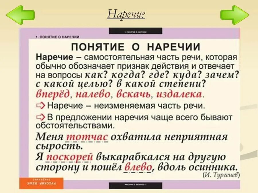 Наречие. Понятие о наречии. Наречие кратко. Наречие правило.