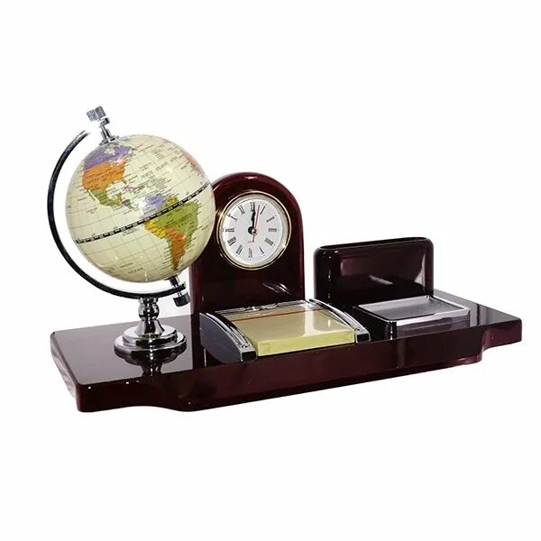 настольный набор для руководителя с глобусом. настольные часы глобус. письменный набор с глобусом. "ремеко" часы 586928. настольный письменный набор.