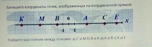 Запишите координаты точек изображенных на координатной прямой. Запиши координаты точек изображенных на координатной прямой. Расстояние между точками на координатной прямой. Запишите координаты точек к и м.