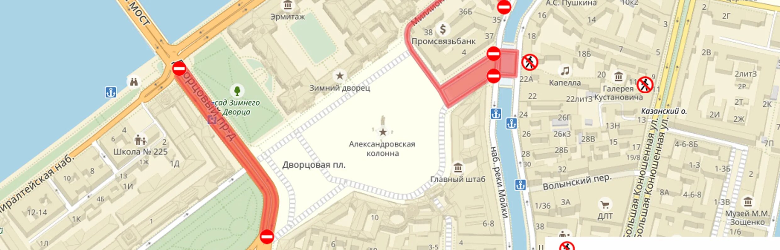маршрут парада в питере. парковка на большой конюшенной улице. где парковаться у эрмитажа. карта спб со знаками дорожного движения. парковка у эрмитажа санкт-петербург 2022.