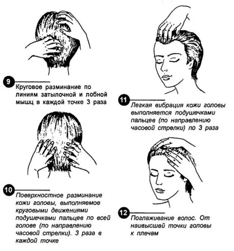 Массаж головы для роста волос схема. Массаж кожи головы схема. Самомассаж волосистой части головы для роста волос. Техника массажа головы для роста волос.