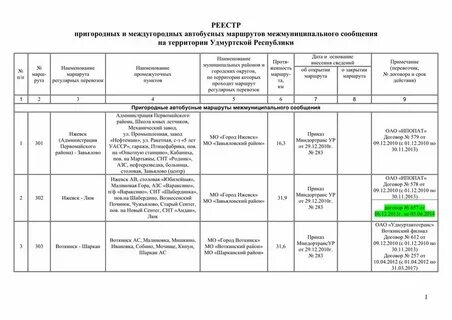 Реестр нерегулярных перевозок