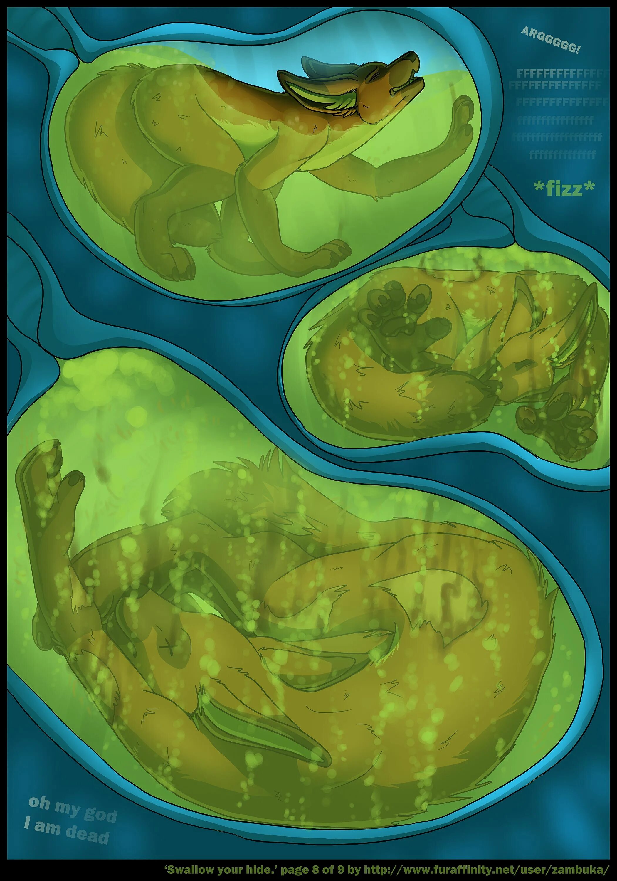 Vore digestion изрыгание остатков.