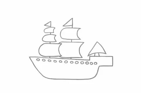 Рисунки кораблей карандашом для детей
