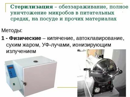 Методы стерилизации бактерий