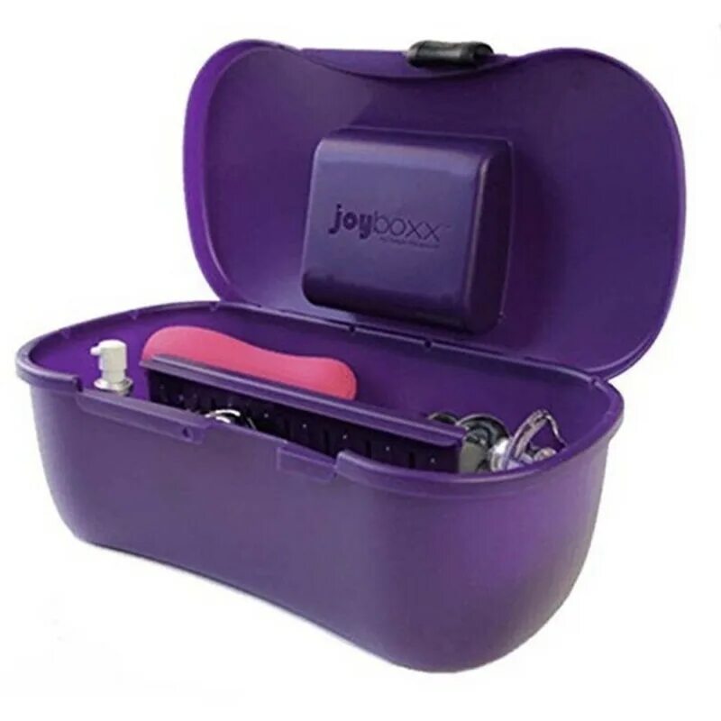 Подарок вибратор. Гигиеническая система хранения, пурпурная Joyboxx. Ящик для хранения интимных игрушек. Кейс для хранения. Кейс для интимных вещей.