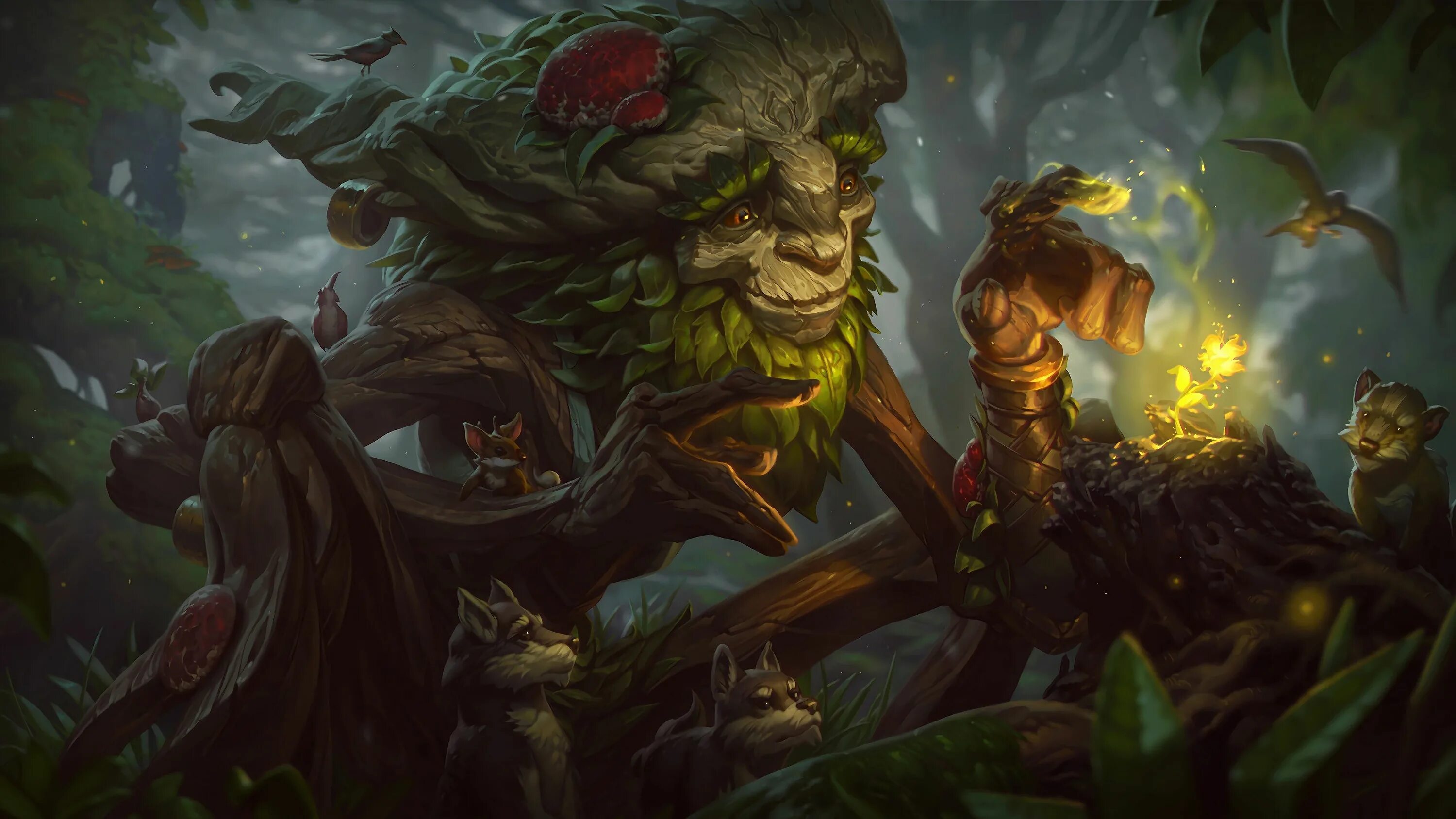 Legends of tree. League of legends иверн. маргаритка иверн. иверн зелёный отец. иверн сплеш арт.