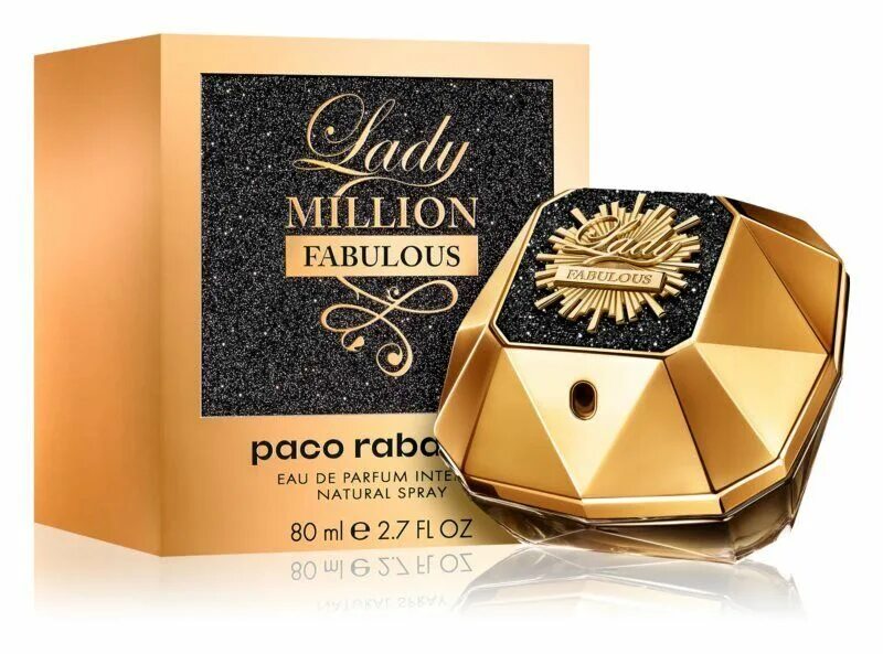 Пако рабан женские купить. Paco Rabanne Lady million fabulous. Paco Rabanne Lady million fabulous EDP, 80 ml. Paco Rabanne Lady million 80ml. Paco Rabanne Lady million fabulous/туалетная вода/80ml..