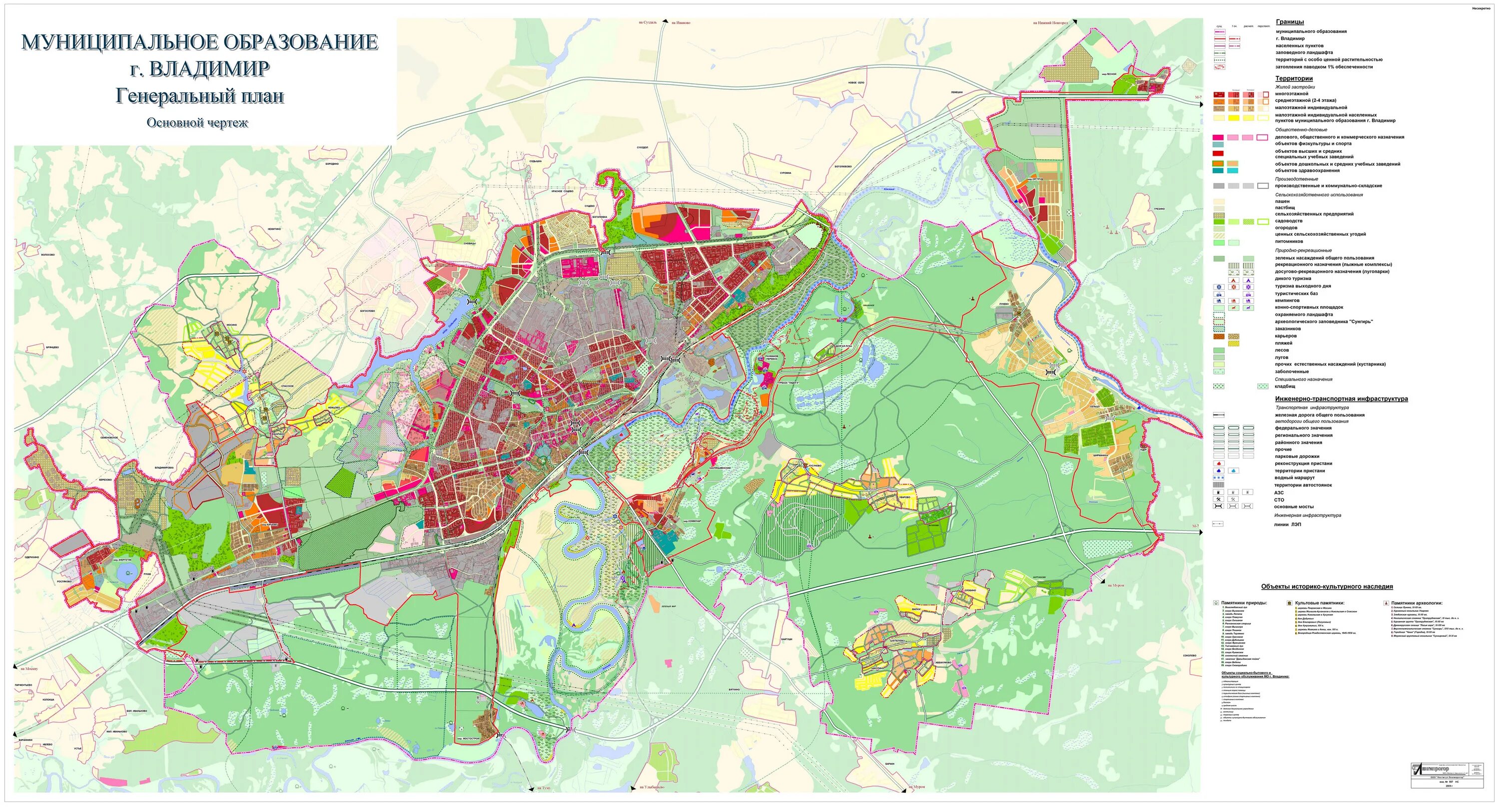 Генплан Владимира 2023. Генплан города Владимира. Генплан Владимира карта.