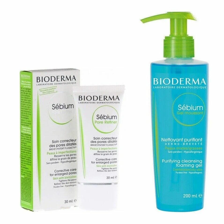 Биодерма косметика купить. Биодерма Себиум Pore Refiner. Гель Себиум Bioderma. Bioderma Sebium очищающий гель 200ml. Биодерма Sebium Gel moussant.