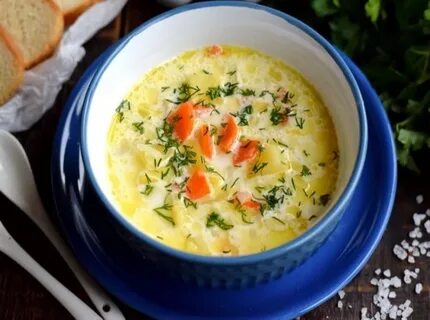Сырный суп с грудкой и плавленным сыром