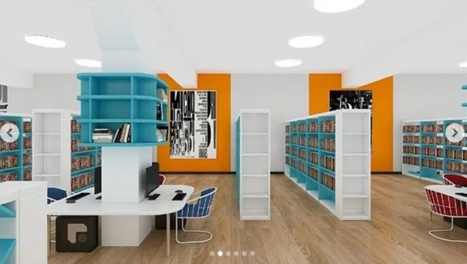 Современная мебель для модернизированных библиотек.