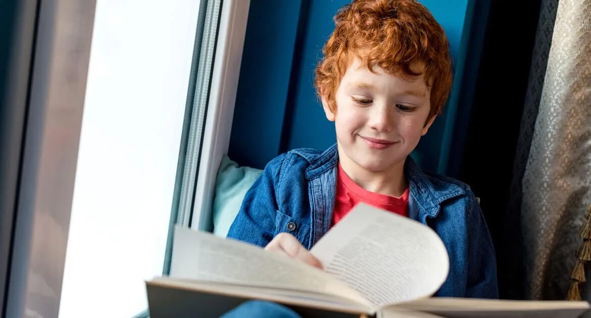 "A boy reads a book hyperrealism high ." - image created in Shedevrum