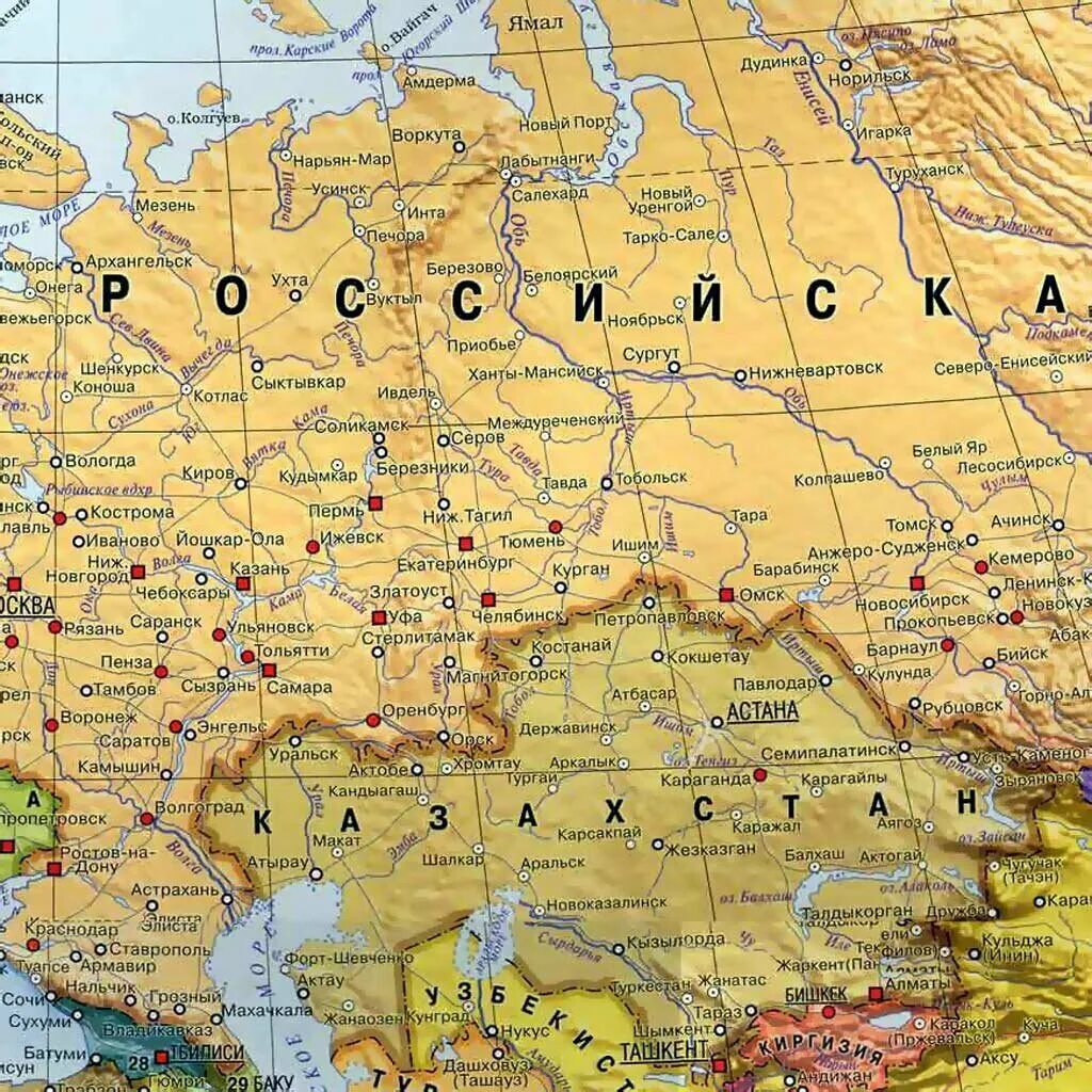 Казахстан на карте России границы. Карта границы России и Казахстана с городами. Границы Казахстана на карте.