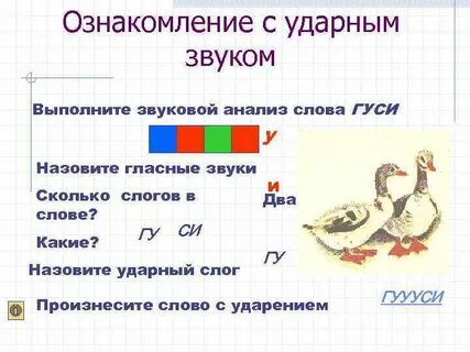 Гусь мягкие согласные