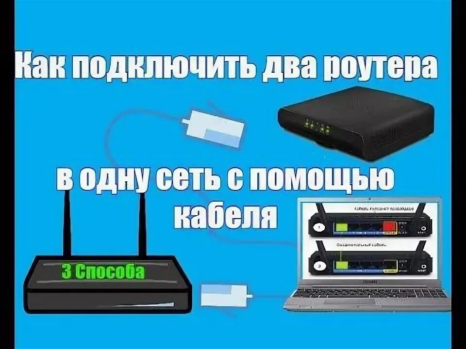 72) Как подключить два роутера в одну сеть с помощью кабеля - YouTube Кабель, Сё