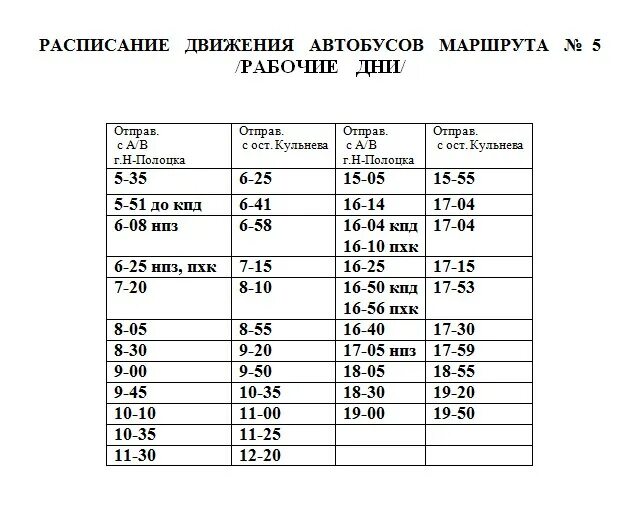 Расписание маршруток новокуйбышевск