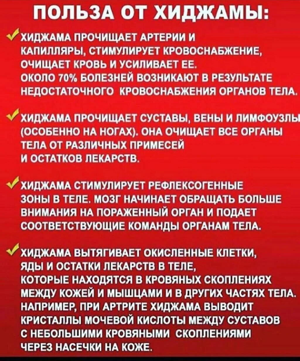 Хиджама от чего помогает женщинам