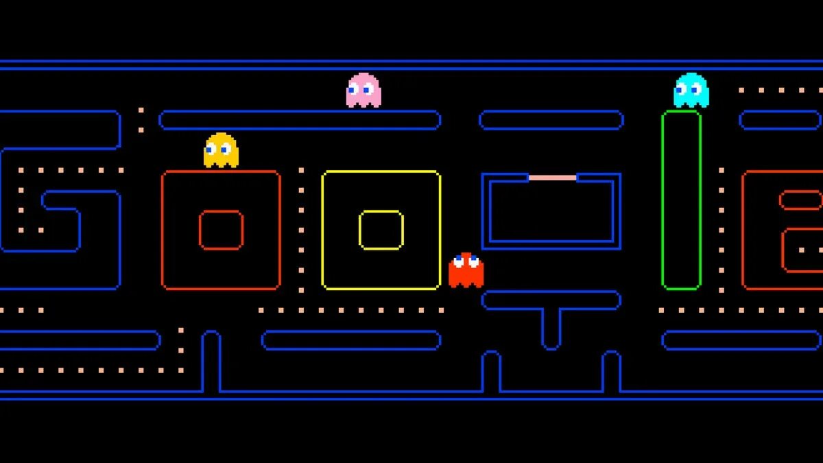 Мини игра Pac-man. Игры Google игры. Лабиринт Пакман. Новый Pacman. Гугл игры играть без