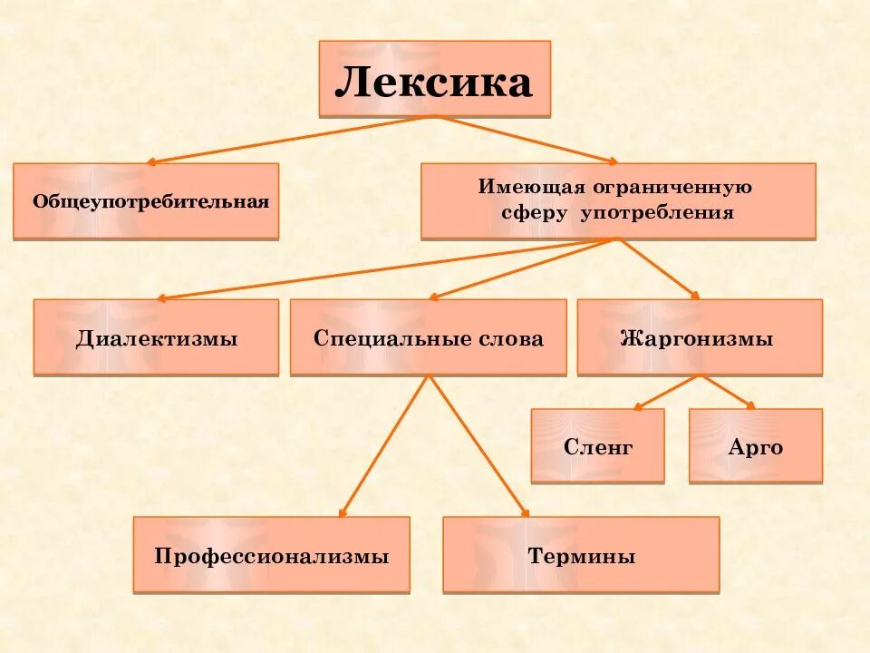 Лексическом многообразии. Лексика по употреблению. Общеупотребительная лексика. Виды лексики в русском языке. Лексика ограниченного употребления профессионализмы.