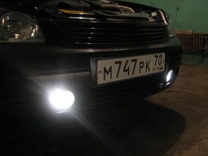 Приора туманки установка