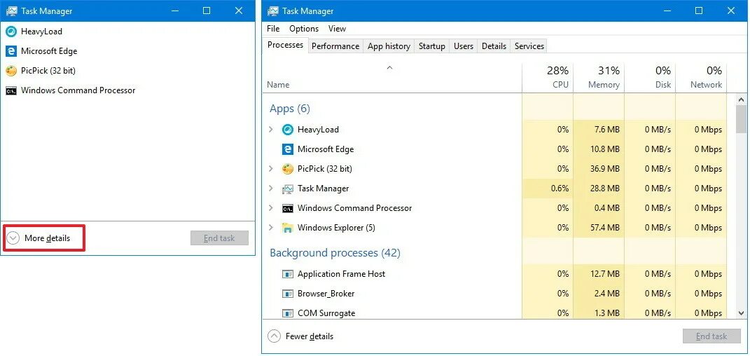 Application frame host