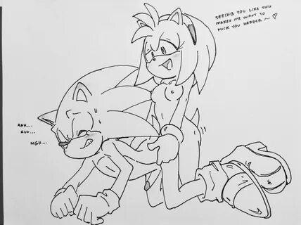 amy rose+sonic the hedgehog.