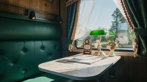 Ретро поезд вагон ресторан