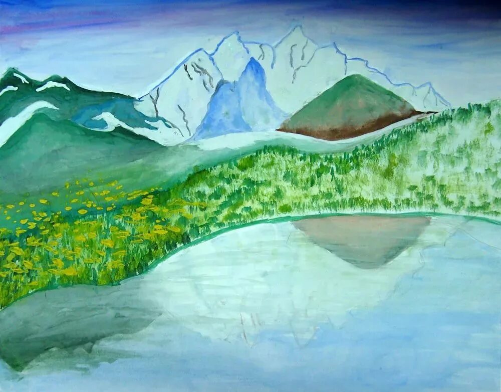 Тема произведения легкие горы. Рисование гор. Рисуем горы. Горы рисунок для детей. Горы рисование для детей.