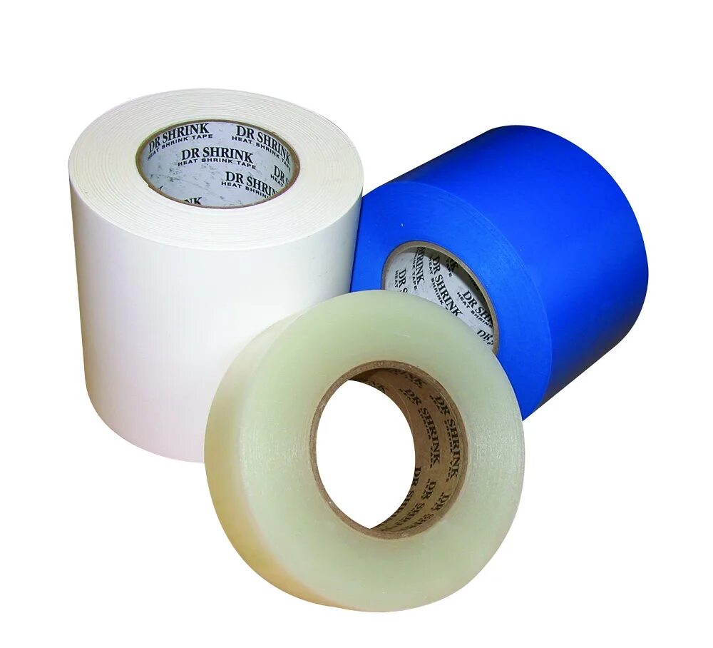 Wrapping tape. Лента heat shrink tape 7,5см*50m. термоусадочная пленка dr.shrink. специализированный термоусадочный защитный скотч fp-7535. скотч специализированный термоусадочный 0,075х50 м.