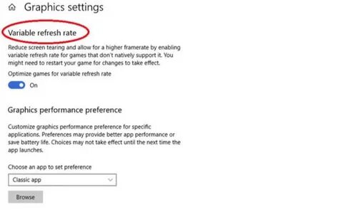 High refresh rate
