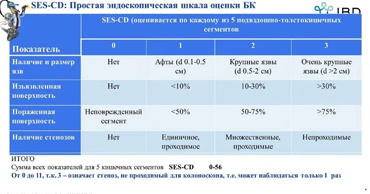 Шкала оценки заболеваниям