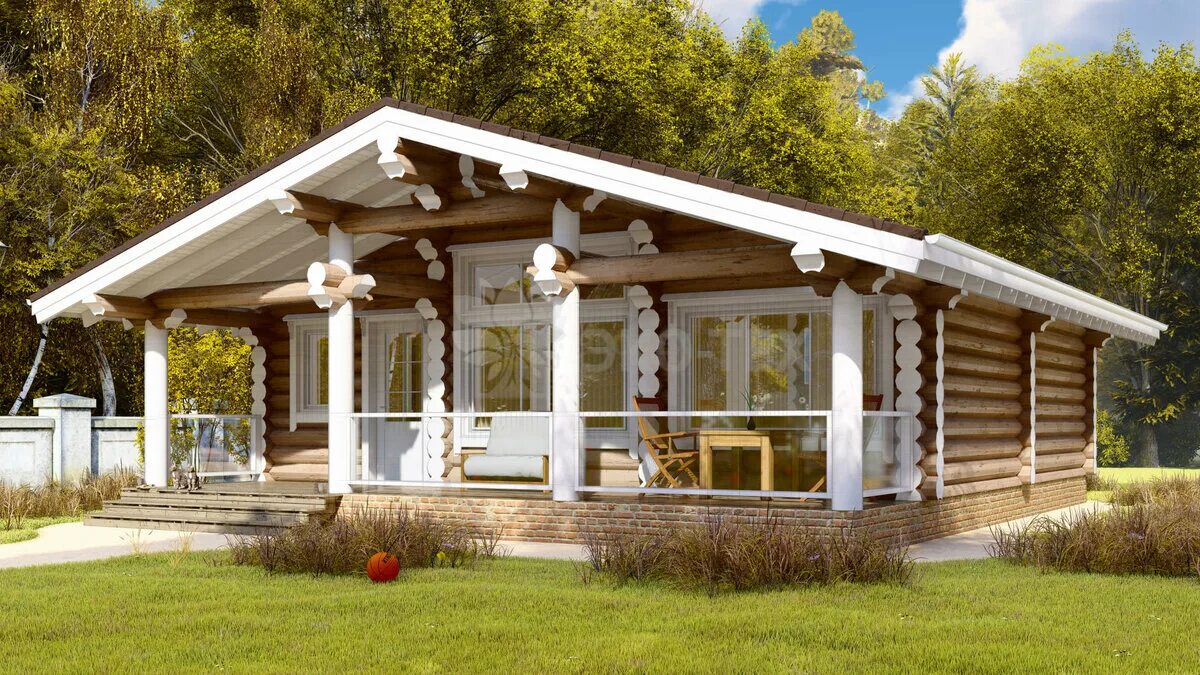 Бревенчатый дом для большой семьи. Eco house, House, House design