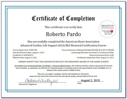 Certificate example