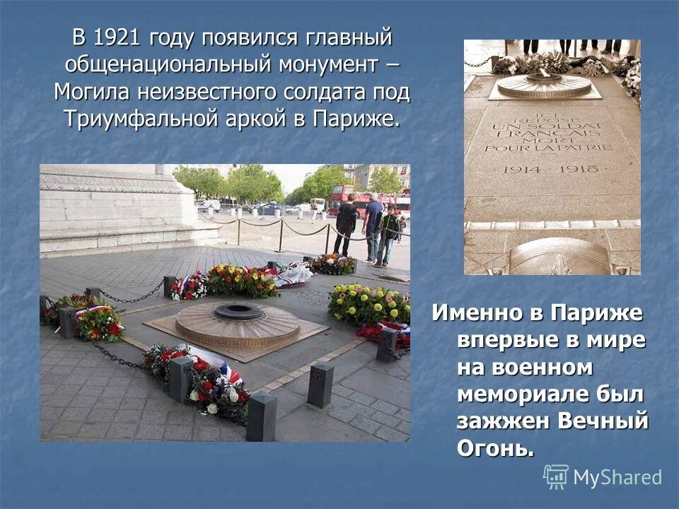 На память о первом. Мемориал неизвестному солдату во Франции. Вечный огонь в Париже у Триумфальной арки. Могила неизвестного солдата в Париже под Триумфальной аркой. Вечный огонь в Париже 1921.