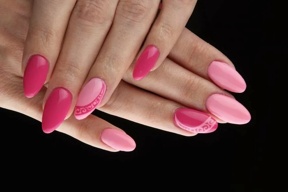 Ногти pink. Маникюр розового цвета. Розовые овальные ногти. Яркий розовый маникюр. Розовые ногти.