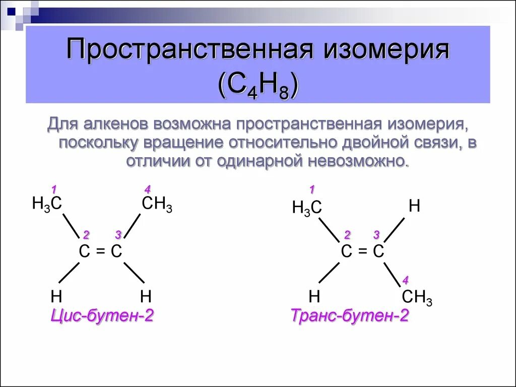 Изомером углеводорода является. Пространственная изомерия c8h16. Алканы пространственная изомерия. Пространственная изомерия непредельных углеводородов. Пространственная Геометрическая изомерия алкенов с6н12.