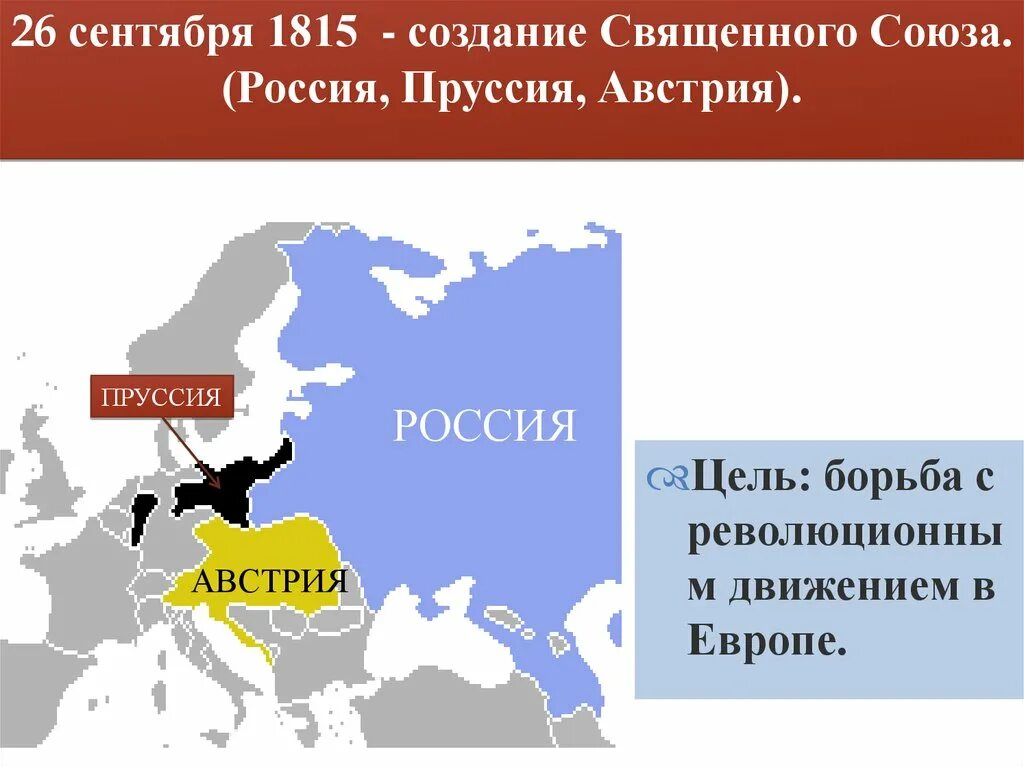 Какие страны образовали священный союз. Священный союз карта. австрия пруссия 1815.