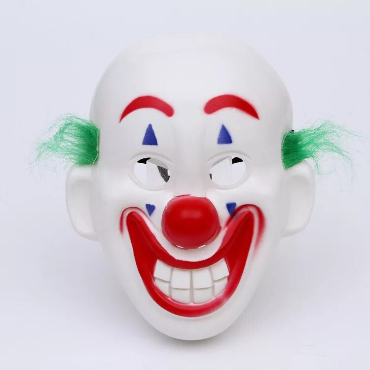 Клоунская маска Джокер 2019. Маска пластиковая "клоун". Маска веселого клоуна. Веселая маска.