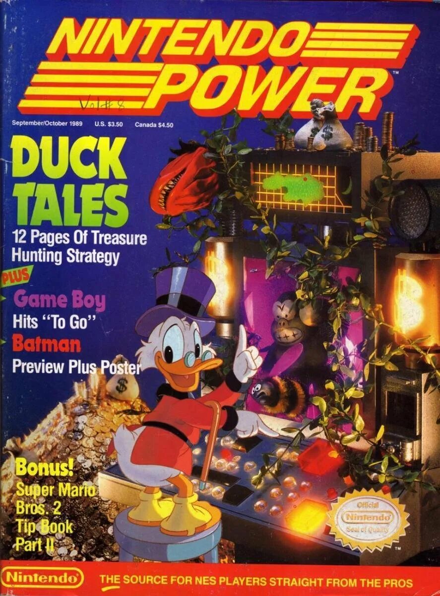 Nintendo Power журнал. Duck Tales 1989. NES.