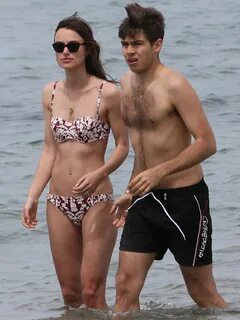 Keira Knightley at the beach in Corsica.